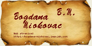 Bogdana Miokovac vizit kartica